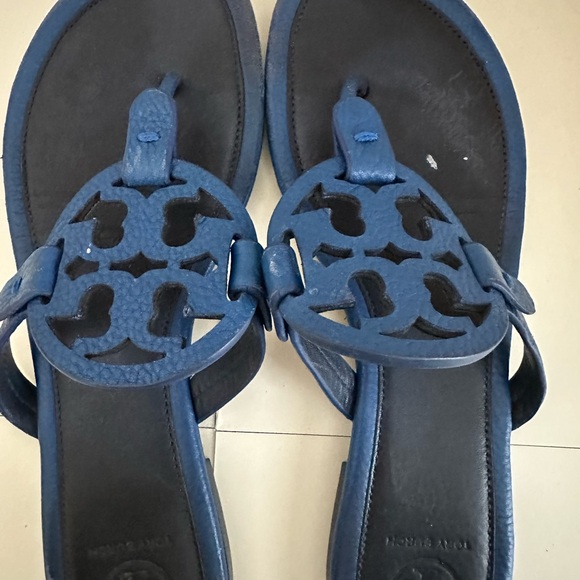 Tory Burch Turquoise Miller Sandals Size 8 , pre owned - Picture 4 of 4